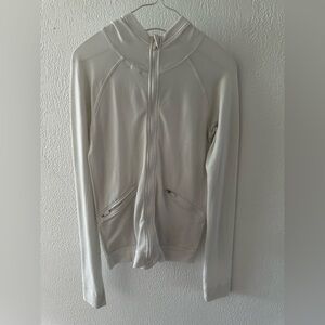 Lululemon Athletica White full length run hoodie